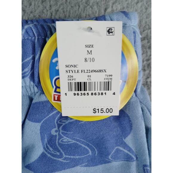 Sonic the Hedgehog Sweat Pants Boys Medium (8-10) Jogger Pattern NWT - Picture 3 of 9